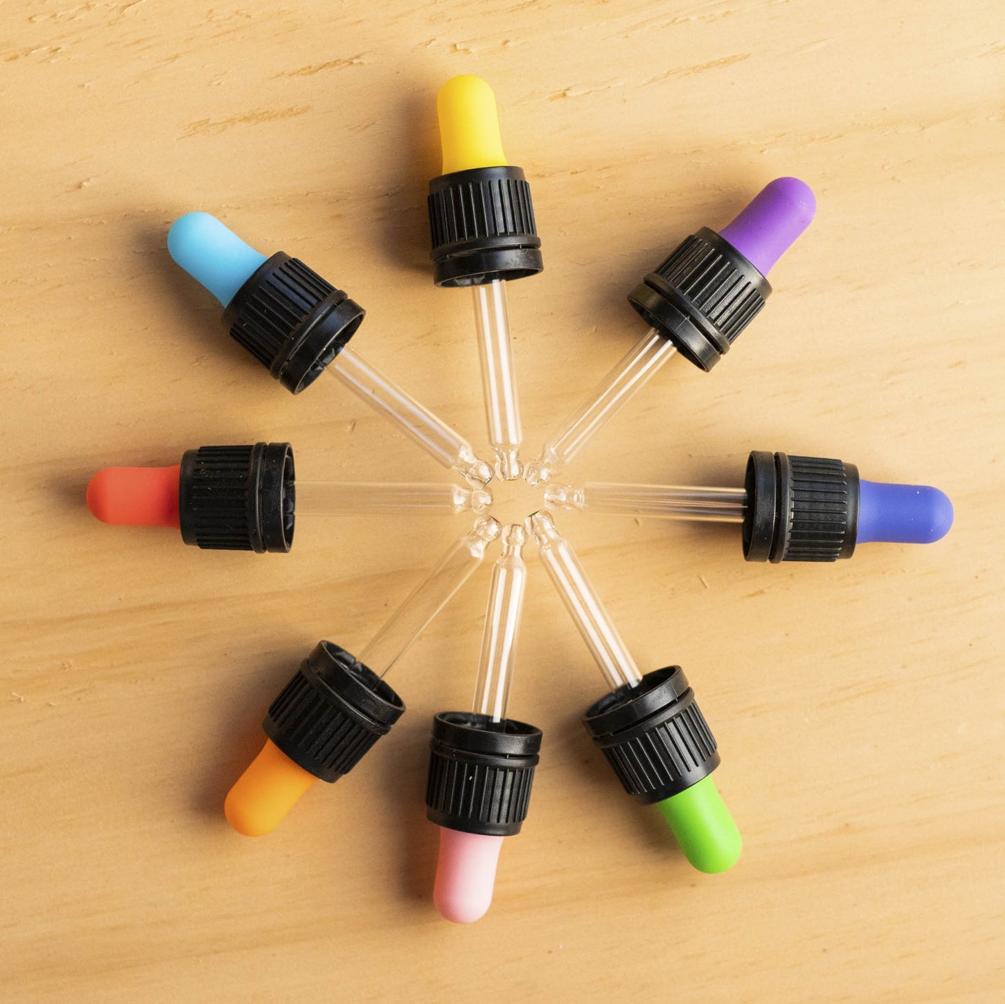 Goteros de colores para frascos de 5ml y 15ml de aceites esenciales doterra