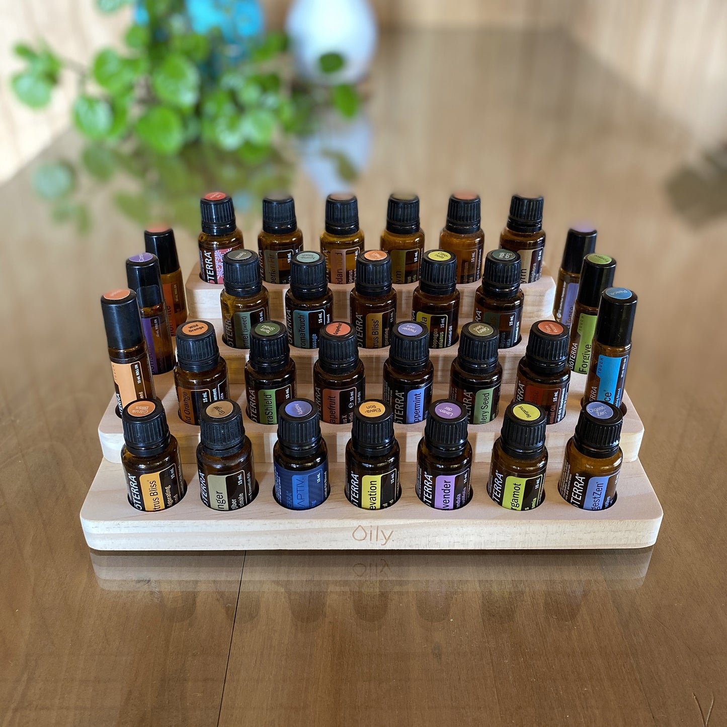 Organizador / display de madera para 30 aceites esenciales