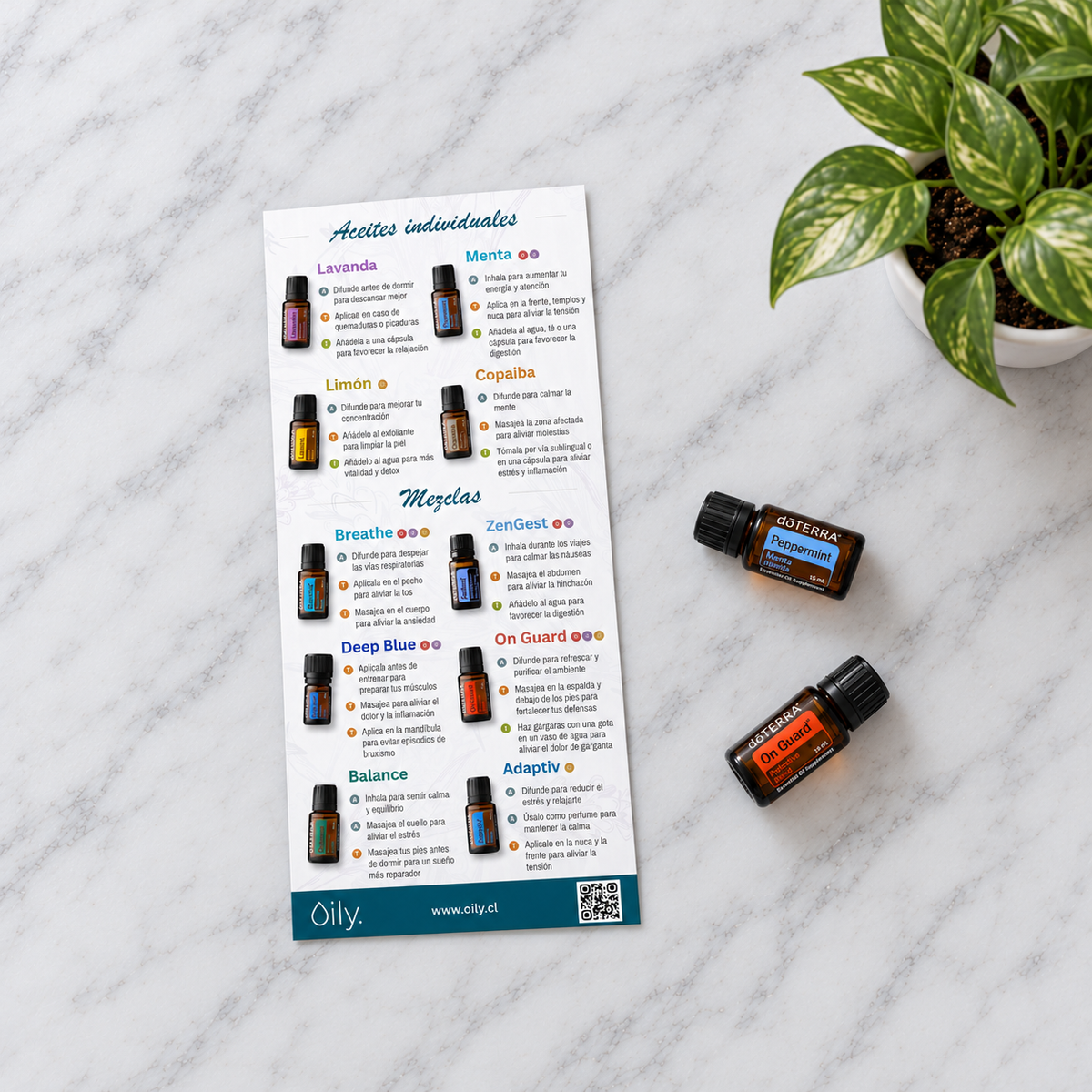 tarjeta kit esenciales para el hogar doterra