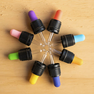 Goteros de colores para frascos de 5ml y 15ml de aceites esenciales doterra