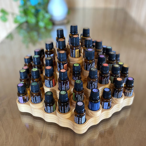Organizador / display de madera para aceites esenciales doterra
