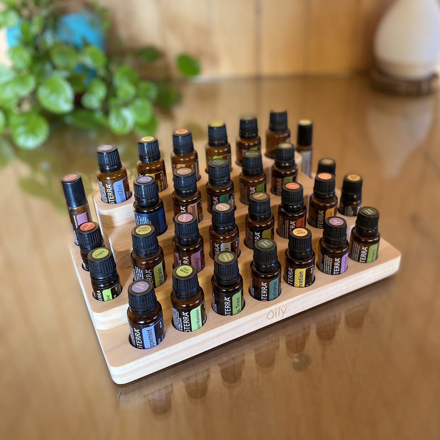 Organizador / display de madera para 30 aceites esenciales