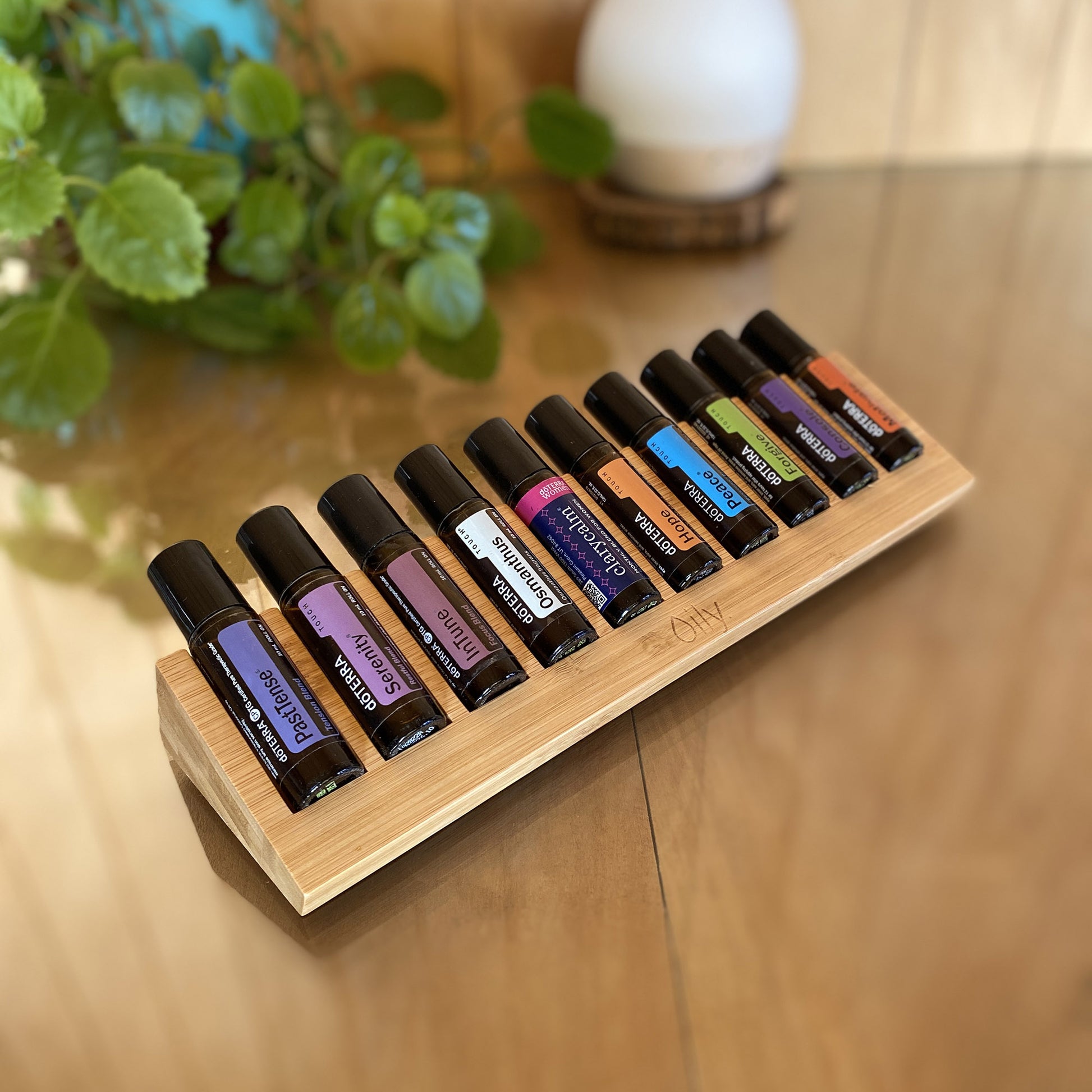 Organizador / display de madera para aceites esenciales