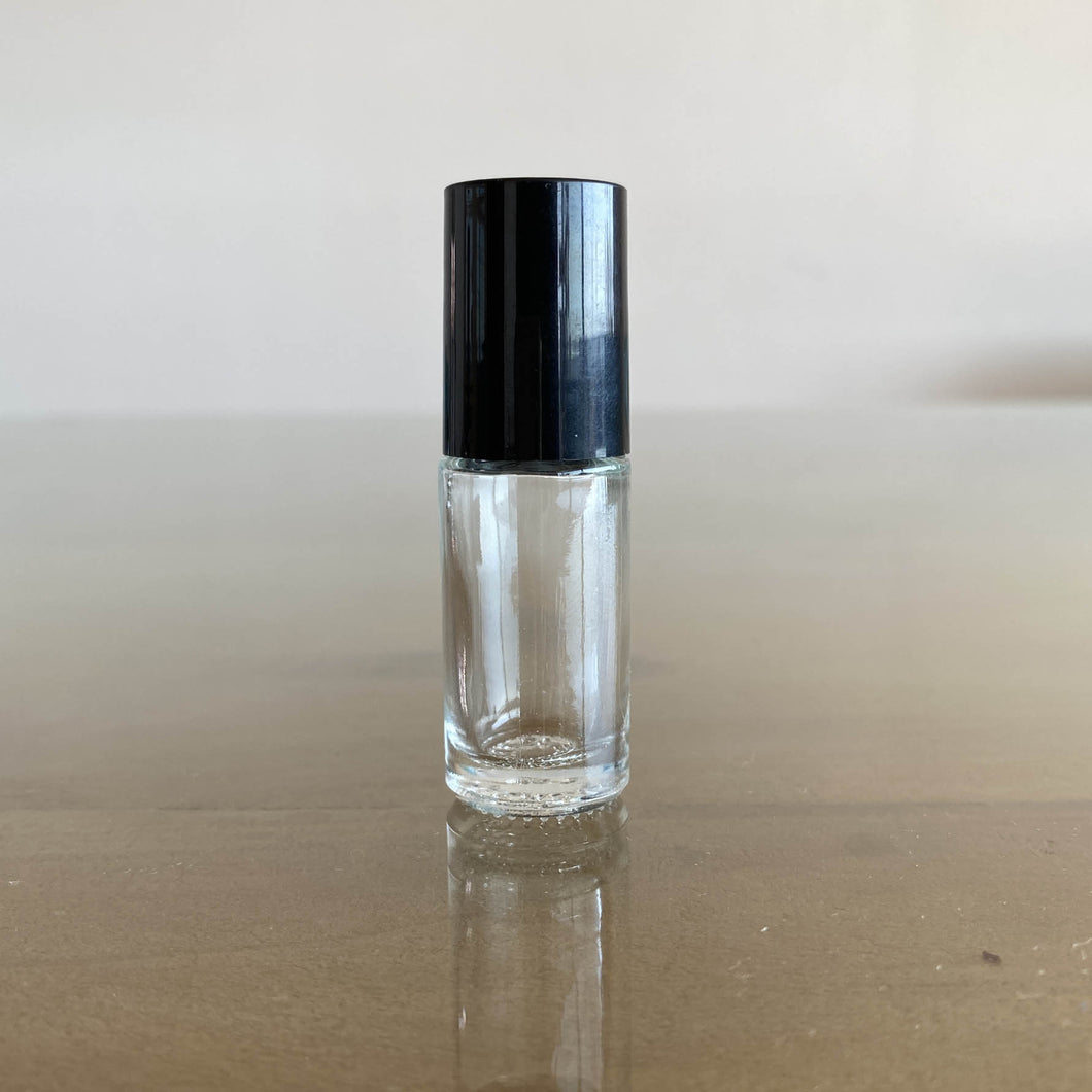 Botella de vidrio roll on 5ml, transparente - pack de 5 unidades - Oily