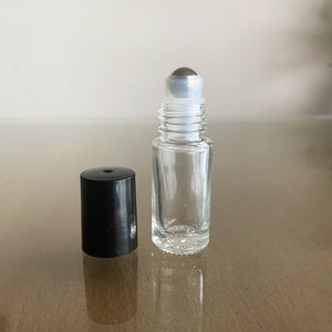 Botella de vidrio roll on 5ml, transparente - pack de 5 unidades - Oily