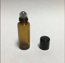 Cargar imagen en el visor de la galería, Botella / frasco de vidrio roll on 5ml, ámbar - unidad -Oily