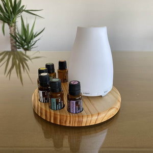 Organizador / display circular de madera para aceites esenciales - Oily