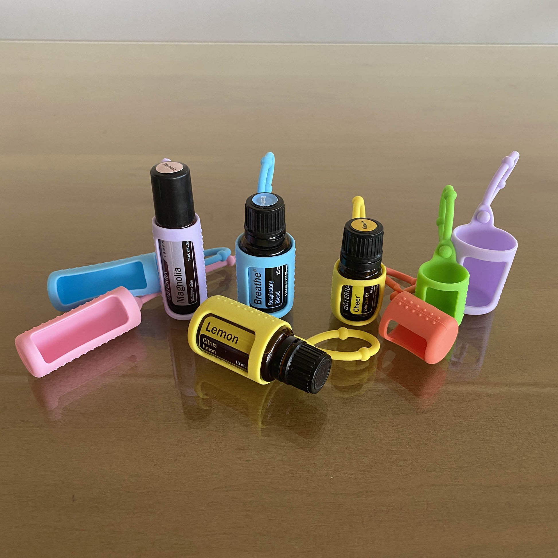 Protectores de silicona para frascos de aceites esenciales - pack de 6 - Oily