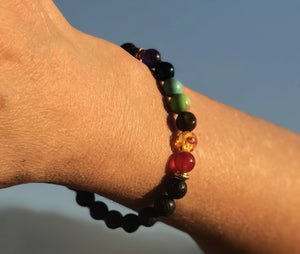 Pulsera difusor 7 chakras con piedras naturales - Oily