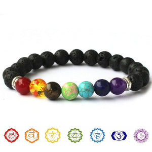 Pulsera difusor 7 chakras con piedras naturales - Oily